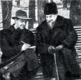 Академики   И.   В.   Курчатов  и Л. А. Арцимович, 1959 г.