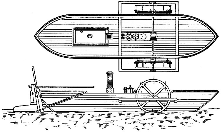 Рис. 4-27. Первый русский пароход 'Елизавета' (1815 г.)