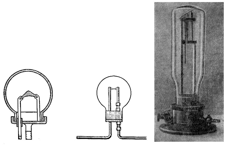 Рис. 6-5. Первые лампы накаливания А. Н. Лодыгина (1872 г.)